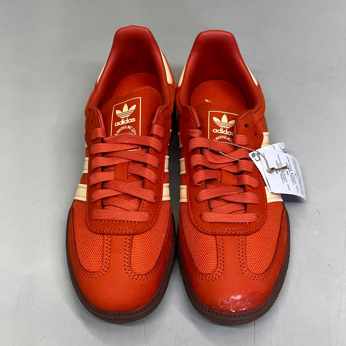 ZA@ ADIDAS Samba OG Soccer Inspired Sneaker Men's Sz 7 Collegiate Orange ID1453