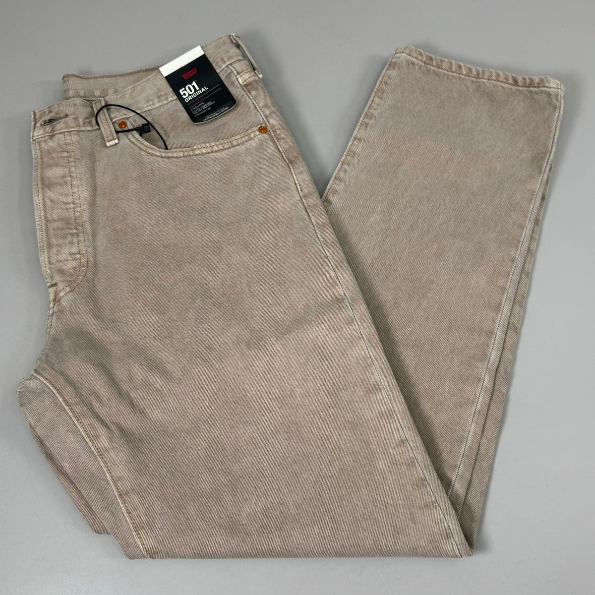 LEVIS 501 Original High Rise Straight Leg Jeans Women's Sz 32x30 Tan 125010525